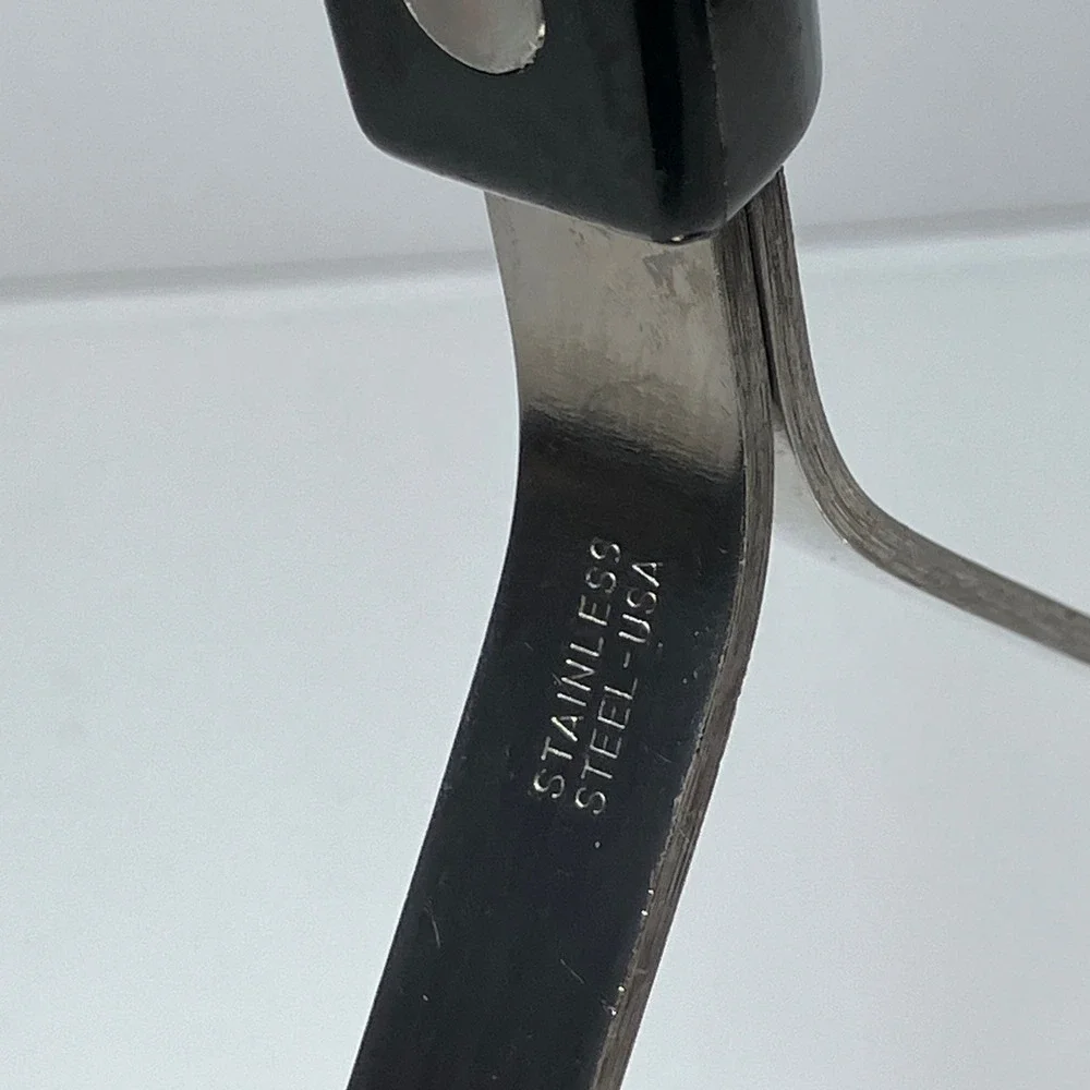 Vintage Stainless Steel USA Potato Masher Kitchen Utensil Black Handle